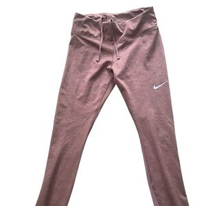 Nike women’s dry fit  Mauve Leggings with White Swoosh